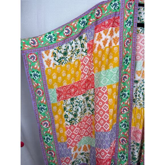 Women’s Tolani Collection Size XL Multicolored Patchwork Shawl - Picture 2 of 4